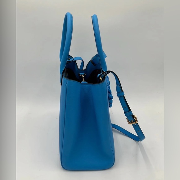 Versace La Medusa Large Chain Tote Bag Blue Women's Handbag crossbody purse - Picture 4 of 14